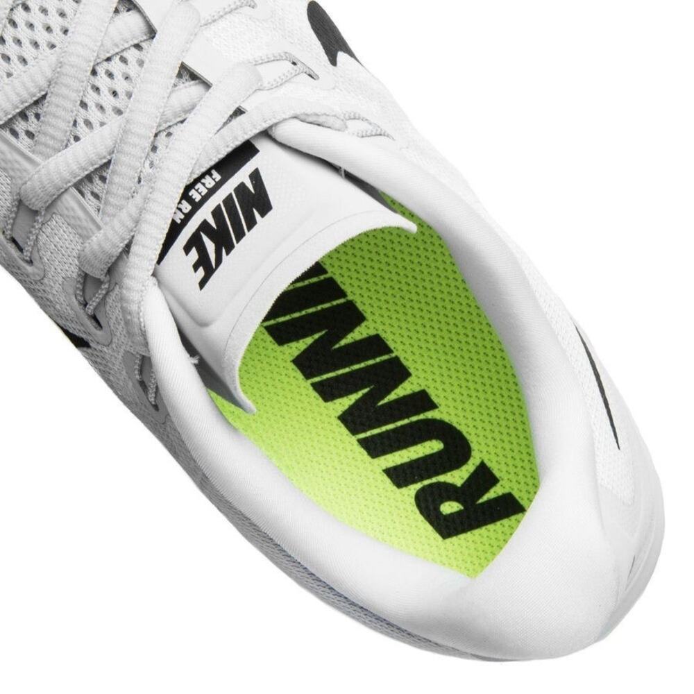 NIKE Free RN 2017 White Black Grey Logo Woven Lace Up $120 Running Gym Shoes 9 - Picture 12 of 12